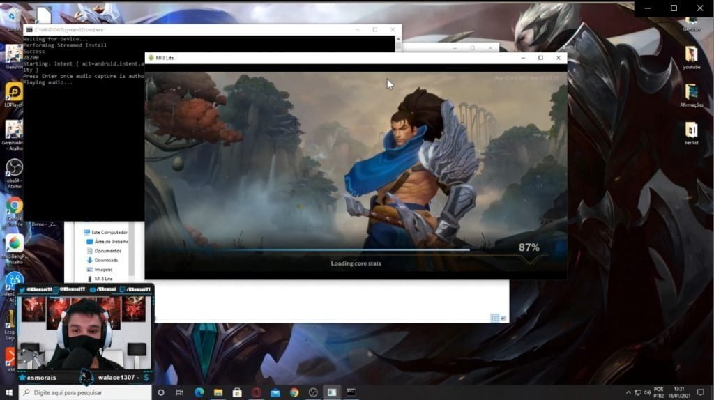 espelhar tela do celular com áudio