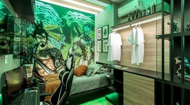 Quarto gamer Overwatch