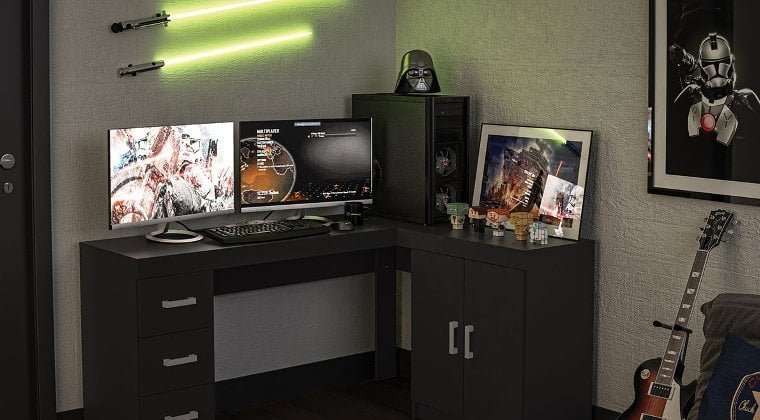 Quarto gamer com tema de Star Wars