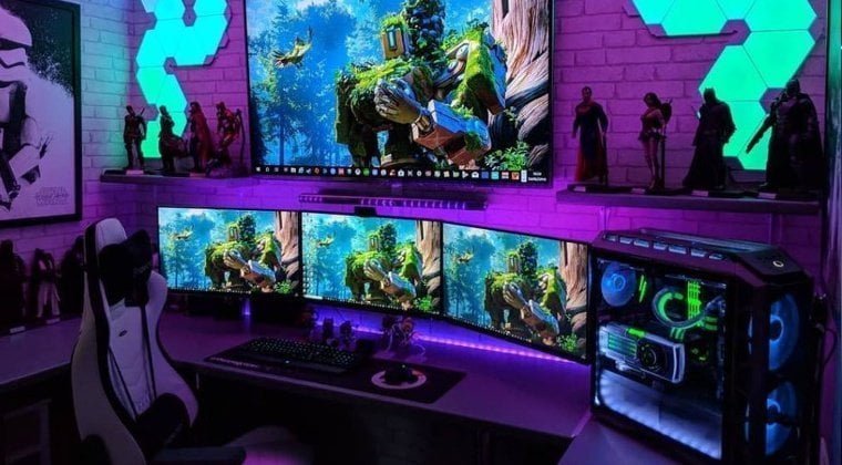 Quarto com vários monitores e Figure Actions